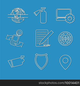 Stock Illustration Set Infographic Icons on a White Background