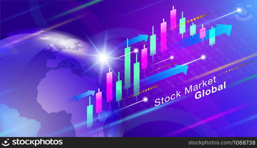 Stock market background design ideas Represents the global business network connection. Vector business template.