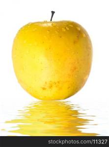 Stock photo: nature theme: an image of a big yellow apple