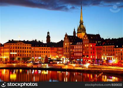 Stockholm at night, Sweden