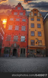 Stockholm, Sweden cityscape from the port.. Stockholm, Sweden cityscape