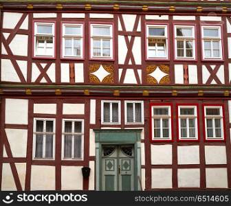 Stolberg carved wood facades in Harz Germany. Stolberg carved wood facades in Harz mountains of Germany