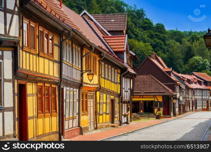 Stolberg facades in Harz mountains Germany. Stolberg facades in Harz mountains of Germany