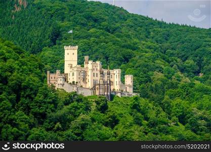 Stolzenfels Castle at Rhine Valley (Rhine Gorge) near Koblenz, Germany. Built in 1842.