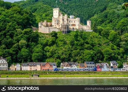 Stolzenfels Castle at Rhine Valley (Rhine Gorge) near Koblenz, Germany. Built in 1842.