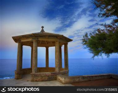 stone arbour by the sea