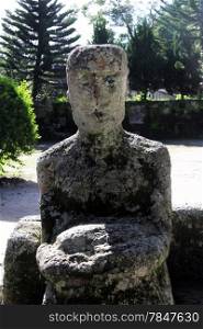 Stone batak idol in Ambarita village, Indonesia