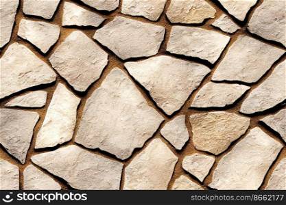 Stone brick seamless textile pattern 3d illustrated