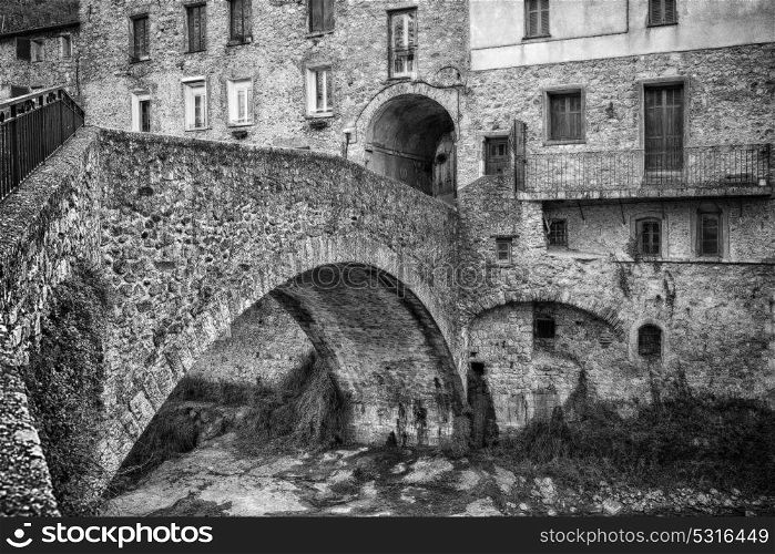 Stone Bridge in the old French town