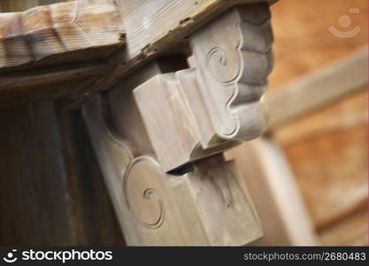 stone carving on building