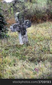 Stone cemetery cross