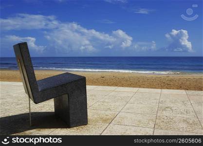 Stone chair in a hotel, Condado Plaza Hotel and Casino, San Juan, Puerto Rico