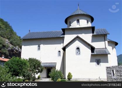 Stone church in monastery Moracha in Montenegro