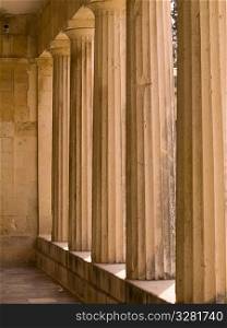 Stone columns in Corfu