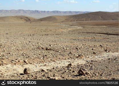 Stone desert near monastery Mar Musa in Syria