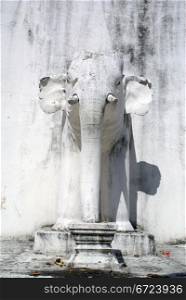Stone elephant in Chiang Mai, thailand