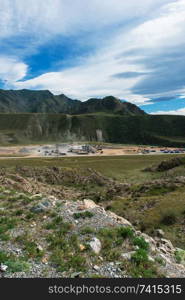 Stone factory in the mountains. Stone factory in mountains