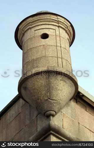 Stone fort on the corner of Petropavlovskaya krepost, St-Petersburg, Russia