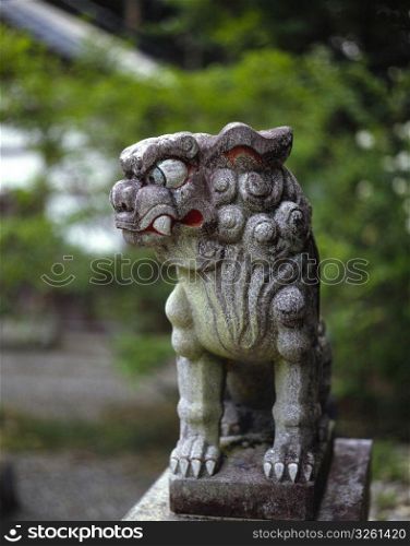 Stone guardian dog