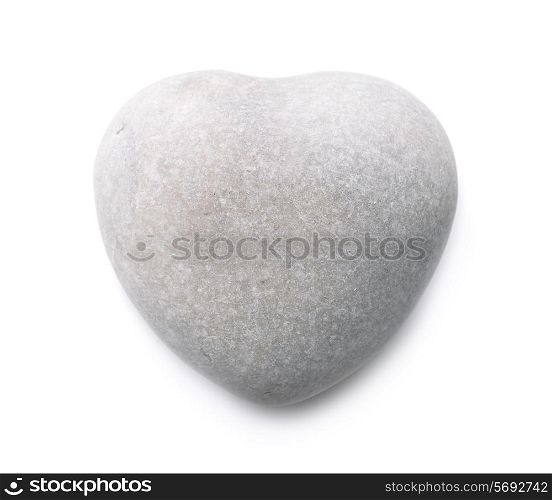 Stone heart isolated on white
