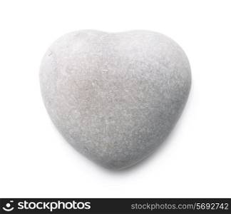 Stone heart isolated on white