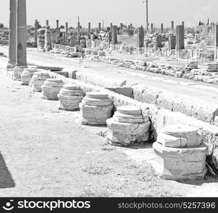 stone in perge construction asia turkey and roman temple