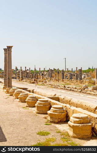 stone in perge construction asia turkey and roman temple