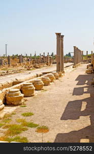 stone in perge construction asia turkey and roman temple