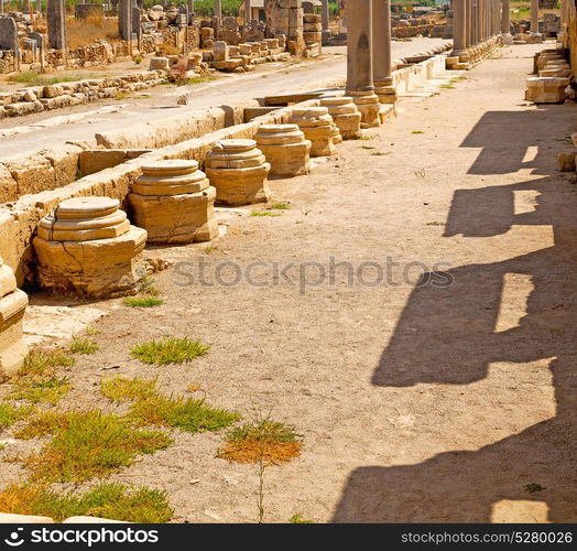 stone in perge construction asia turkey and roman temple