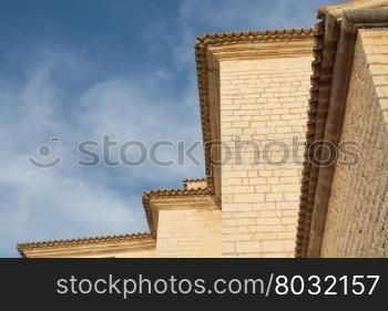 Stone masonry in Binissalem Majorca, horizontal.