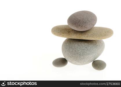stone people. Sea stones isolated on a white background