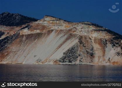 Stone pit,view from the ferry Volos-Skopelos