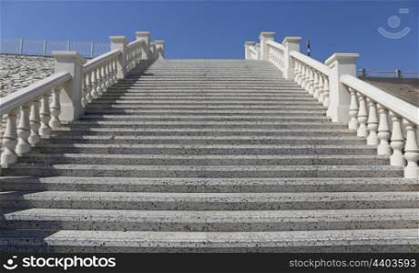 stone staircase. stone staircase and blue sky