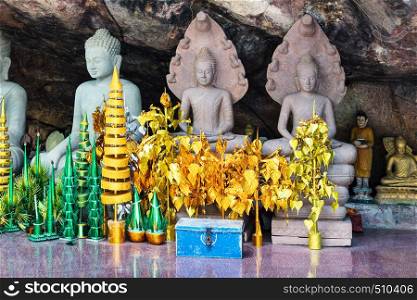 stone statues of Buddha in Kbal Spean, Cambodia