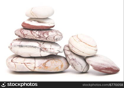 stone tower isolated on white background