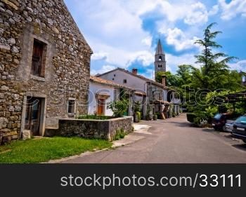 Stone village of Roc main street view, Istria, Croatia