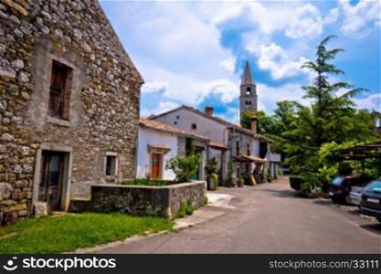 Stone village of Roc main street view, Istria, Croatia