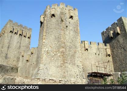 Stone walls and towers of monastery Manasija, Despotovats, serbia