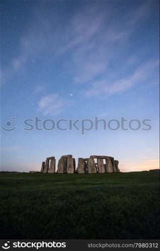 Stonehenge by starlight in Aylsbury Wilshire England