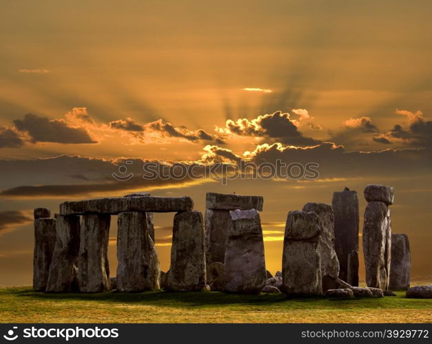 Stonehenge on Salsbury Plain in Wiltshire in southwest England. Built about 3000BC Stonehenge is Europes most famous prehistoric monument. UNESCO World Heritage Site.