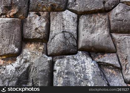 stones in an old masonry of the Incas