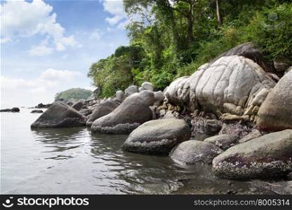 Stones near Kata Beach, Phuket island, Thailand