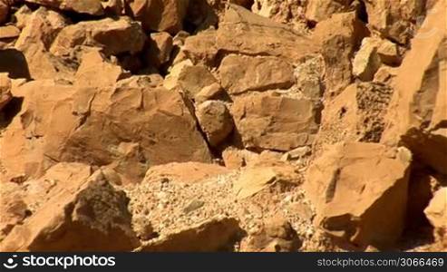 stones of Masada ( ancient fortress at the south-western coast of the Dead Sea in Israel)