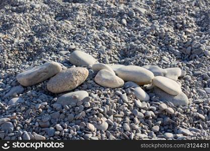 Stones On The Beach Of Nice In France