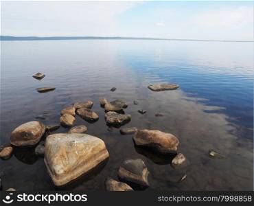 Stones on the lake