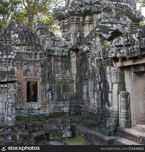 Stones ruins of Banteay Kdei, Angkor, Siem Reap, Cambodia