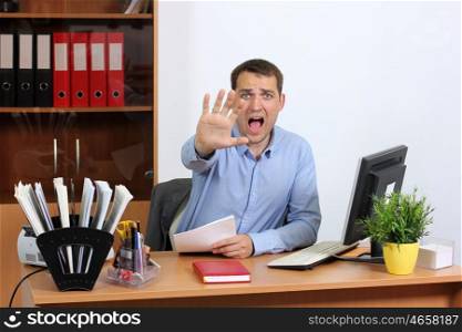 stop - businessman in the office