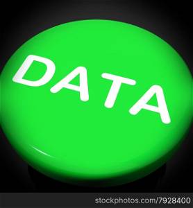 Stop Button As Symbol For Panic Or Warning. Data Switch Showing Facts Information Knowledge
