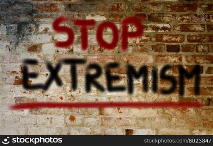 Stop Extremism Concept