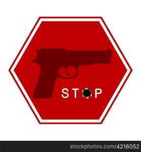 Stop gun sign